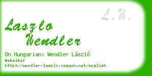 laszlo wendler business card