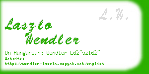 laszlo wendler business card